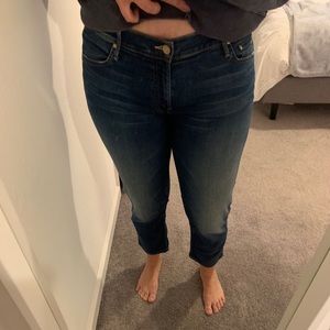 Mother “the dropout” cropped jeans